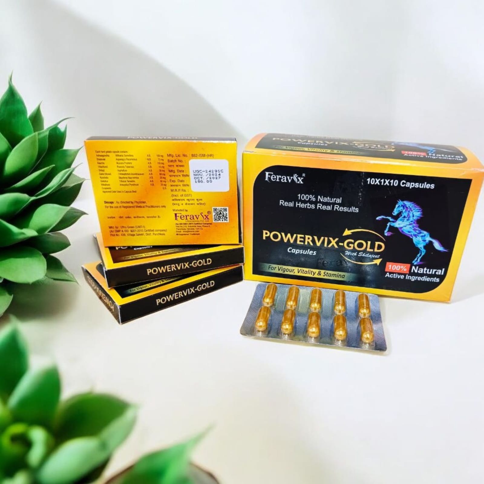 Powervix Gold Capsules For Vigor Vitality and stamina